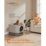 Feandrea krytá toaleta 54 x 42,8 x 40 cm – Zboží Dáma