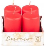 Emocio adventní válec červená 4 x 80 mm 4 ks – Sleviste.cz