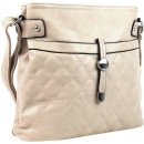 Dvousekční crossbody kabelka H0382 béžová