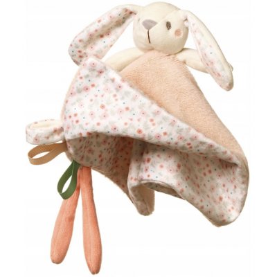 BabyOno Přítulníček mazlíček s chrastítkem Baby Bunny. 25 x 25 cm – Zboží Dáma