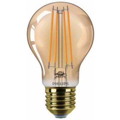 Philips Vintage LED filament žárovka E27 A60 7W 40W 470lm 1800K nestmívatelná, zlatá – Zboží Živě