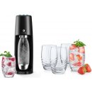 Sodastream Spirit One Touch, lahev a 4 skleničky