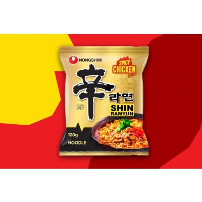 Nongshim Shin Ramyun instantní nudlová polévka s příchutí pálivého kuřete 120 g – Zboží Dáma