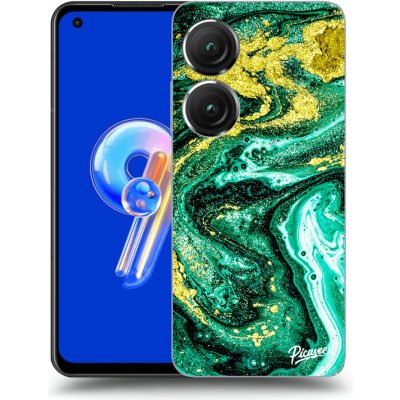 Pouzdro Picasee silikonové Asus Zenfone 9 - Green Gold čiré – Zbozi.Blesk.cz