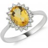 Prsteny Lillian Vassago Zlatý prsten s citrínem a brilianty LLV11 SMR5650 02 CIT