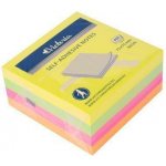 VICTORIA Samolepicí bloček, mix neonových barev, 75 x 75 mm, 4x 100 listů, VICTORIA ,balení 400 ks – Hledejceny.cz