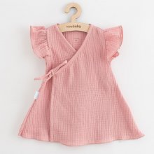 Letní kojenecké mušelínové šaty New Baby Soft dress růžová Růžová