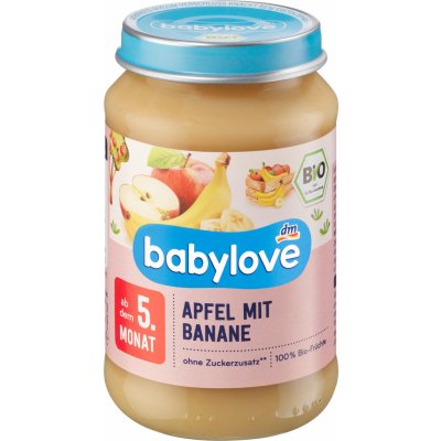 Babylove Bio příkrm jablko & banán 190 g