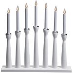 Markslöjd 702232 Vánoční svícen MASESKÄR 7xE10/3W/230V bílý | ML0762 – Hledejceny.cz