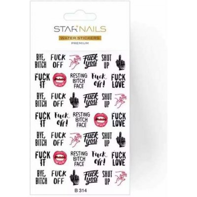 Starnails 3D vodolepky/obtisky PREMIUM B314 – Zboží Dáma