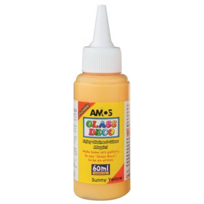 Amos Barva na sklo 60 ml jednotlivé č.1 ŽLUTÁ – Zboží Dáma