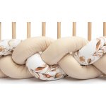 Sensillo Cop/Mantinel do postýlky Béžová Listy – Zboží Dáma