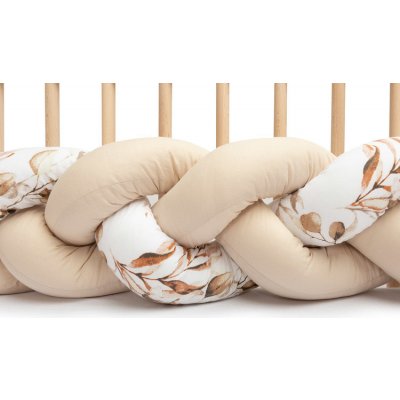 Sensillo Cop/Mantinel do postýlky Béžová Listy – Zboží Dáma