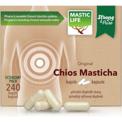Masticlife Strong & Pure Chios Masticha 240 kapslí (Masticha kapsle, ECONOMY, čistá forma, zvýhodněné balení)