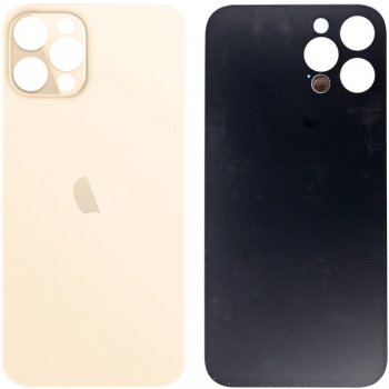 Kryt Apple iPhone 12 Pro Sklo zadního housingu se zvětšeným otvorem na kameru BIG HOLE zlatý