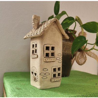 Keramický domeček 20 cm - dekorace do bytu i do zahrady – Zboží Mobilmania