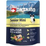 Ontario Senior Mini Fish & Rice 6,5 kg – Hledejceny.cz