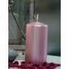 Svíčka Lima Sv.růžová metalická 5 x 10 cm