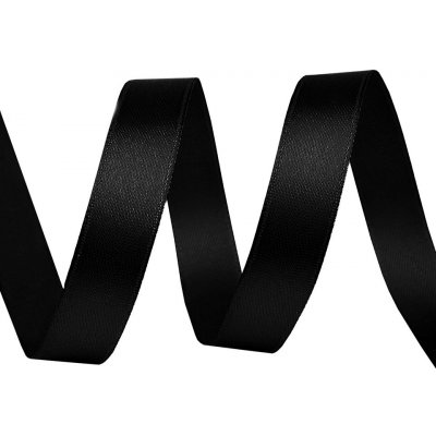 Atlasová stuha šíře 10 mm 39 černá – Zboží Mobilmania
