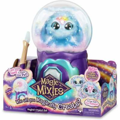 TM Toys Magic Mixies Křišťálová koule s efektem mlhy a interaktivní plyšovou hračkou modré barvy – Zboží Dáma