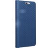 Pouzdro a kryt na mobilní telefon Apple Pouzdro Forcell LUNA Book Carbon iPhone 13 Pro Max modré