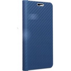 Pouzdro Forcell LUNA Book Carbon iPhone 13 Pro Max modré