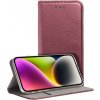 Pouzdro a kryt na mobilní telefon Samsung Forcell Smart Magneto book case Samsung Galaxy A55 burgundy 597831