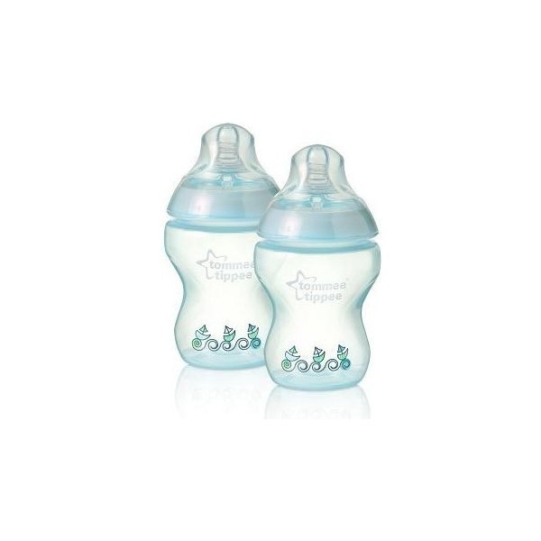 Kojenecká láhev Tommee Tippee láhev C2N s obrázky 2 ks modrá 260ml