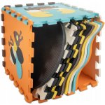 Ikonka Pěnová podložka na puzzle pro děti 9 ks černá-ecru – Zboží Dáma