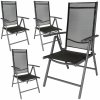 Zahradní židle a křeslo tectake 401634 4 Zahradní židle hliníkové černá/antracit hliník