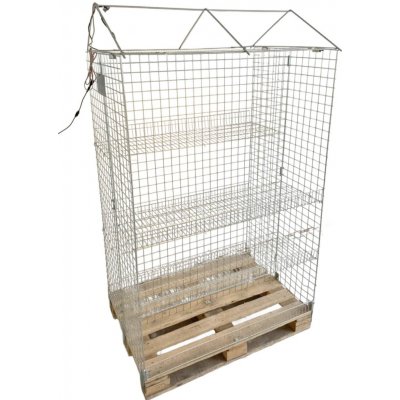 Prodejní drátěný kovový stojan se stříškou a LED osvětlením, pozink, 192x120x80 cm – Zboží Živě