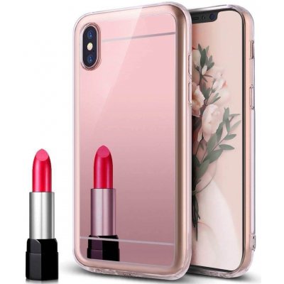 PROTEMIO 11898 Zrcadlový silikonový kryt Apple iPhone XS Max růžový (rose gold) – Zboží Mobilmania