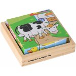 Bigjigs dřevěné obrázkové kostky zvířátka – Hledejceny.cz