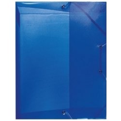 Herlitz Box na spisy s gumou A4, 4 cm, PP - transparent modrý