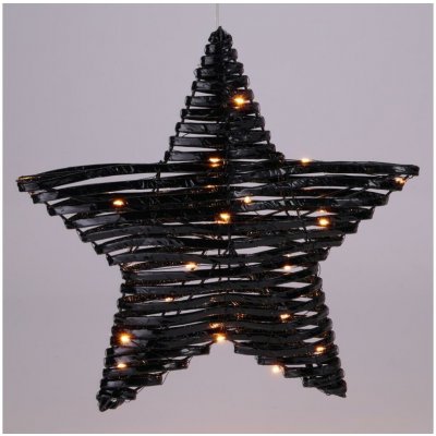 Koopman | LED Vánoční dekorace 30xLED/3xAA 40 cm teplá bílá hvězda/černá | AMZ141960 – Hledejceny.cz