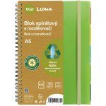 LUMA Blok kroužkový ECO s rozdělovači A5 linka – Sleviste.cz