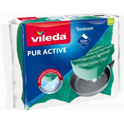 Vileda 116509 PUR active houbička střední 2 ks – Zbozi.Blesk.cz