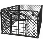 ISO 15743 Plastová ohrádka pro zvířata 90 x 90 x 60 cm černá – Zboží Dáma