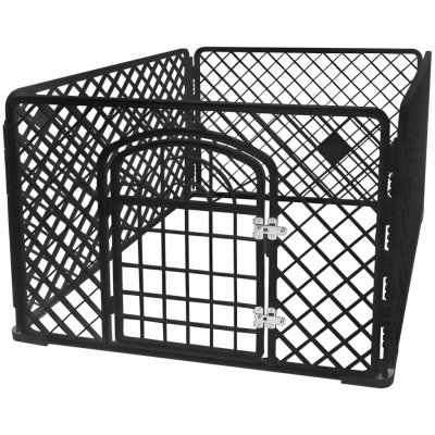 ISO 15743 Plastová ohrádka pro zvířata 90 x 90 x 60 cm černá – Zboží Dáma