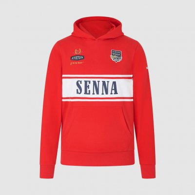 mikina Legend Ayrton Senna červená s kapucí – Zboží Dáma