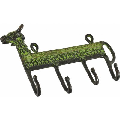 Sanu Babu kráva Tribal Art 21 cm zelená patina – Sleviste.cz