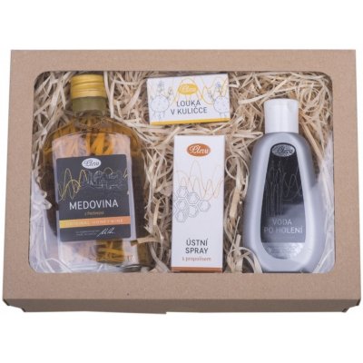 Pleva Pro něho Medovina z Potštejna 0,2 lÚstní spray s propolisem 25 gVoda po holení s propolisem 100 gsemínkové kuličky Louka v kuličce 1 balení6 ksdárková sada – Zboží Dáma