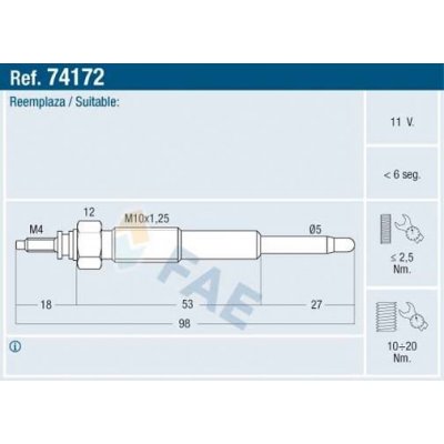 Žhavicí svíčka FAE 74172 – Sleviste.cz