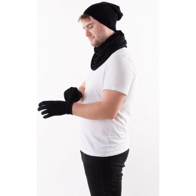 Spica Set čepice tunel rukavice černá – Zboží Mobilmania