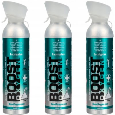 Boost Oxygen Doplňkový kyslík v plechovce Mentol Eukalyptus Velký 3x9L – Hledejceny.cz