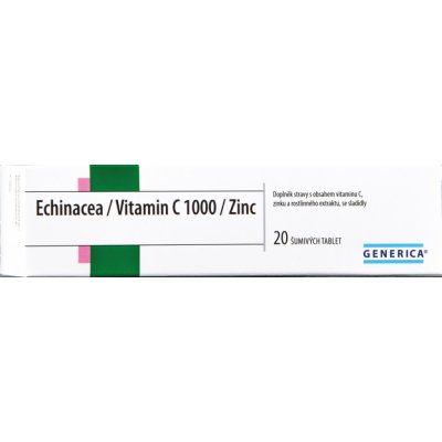 Generica Echinacea Vitamin C 1000/Zinc 20 tablet – Zboží Mobilmania