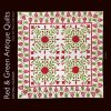 Kalendář Wall Red a Green Antique Quilts from the Poos Collection 2024