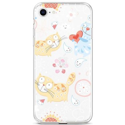 Pouzdro TopQ iPhone SE 2022 silikon Happy Cats – Zboží Mobilmania