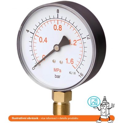 Pneumatics & Hydraulics Manometr stranový 0/40 bar - 100 mm - 1/2" – Zbozi.Blesk.cz