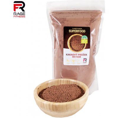 RageFitness KAKAOVÝ PRÁŠEK BIO RAW 1000 g – Zboží Dáma